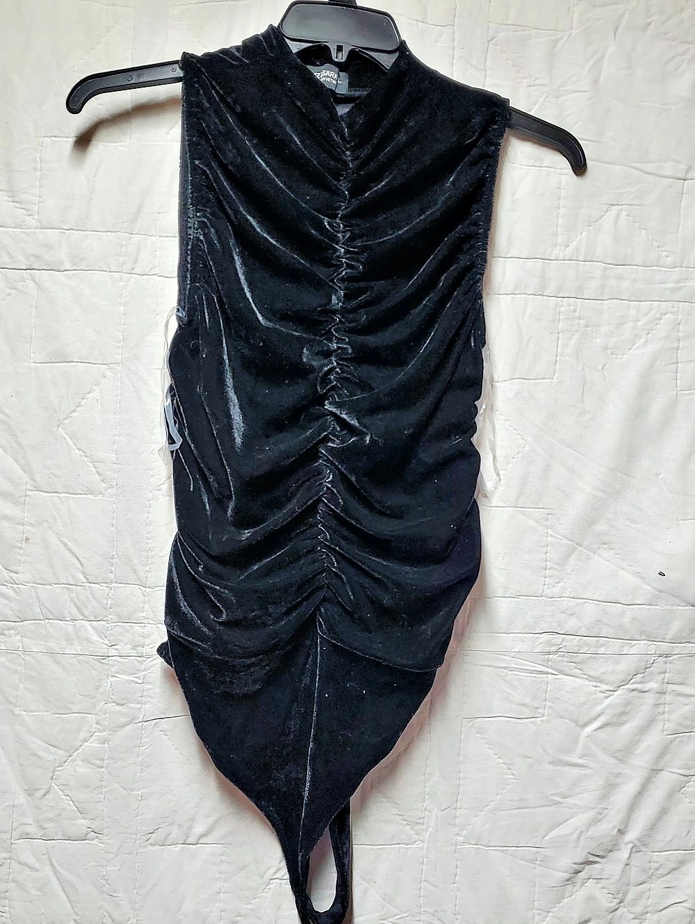 LIZ & SARA Black Ruched Bodysuit